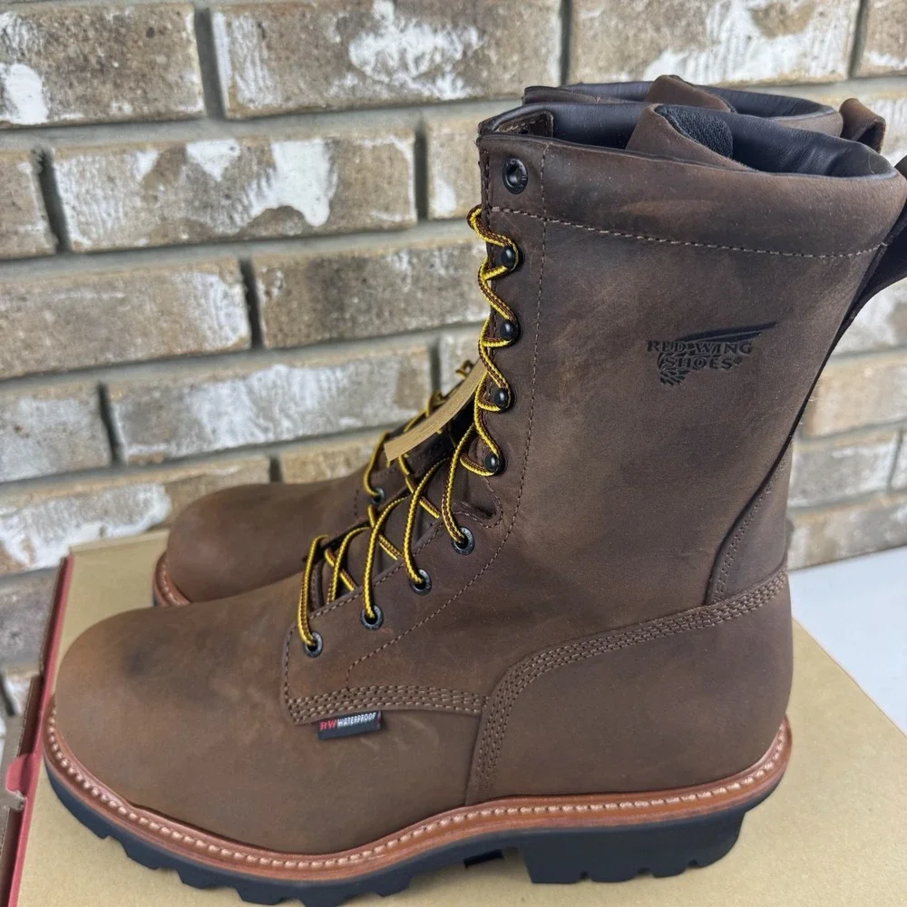 Red Wing Loggermax 2120 Waterproof Work Boots Men's Sz 11.5D Non Metallic Toe